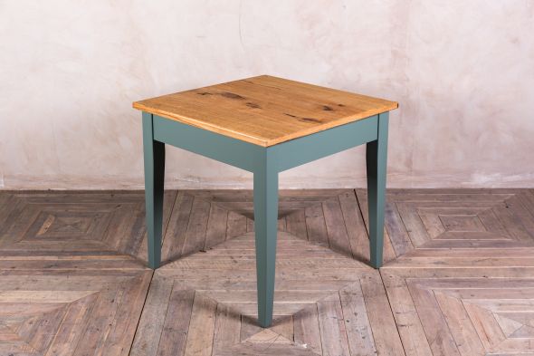 Square Wood Dining Table Painted Base