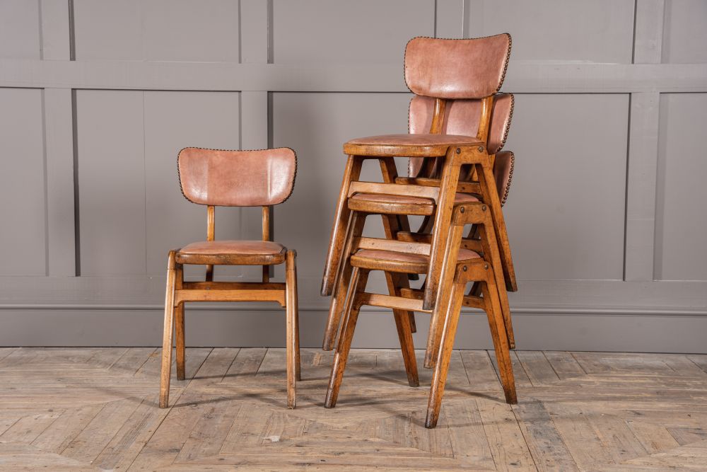Vintage Stacking Ben Style Cafe Chairs