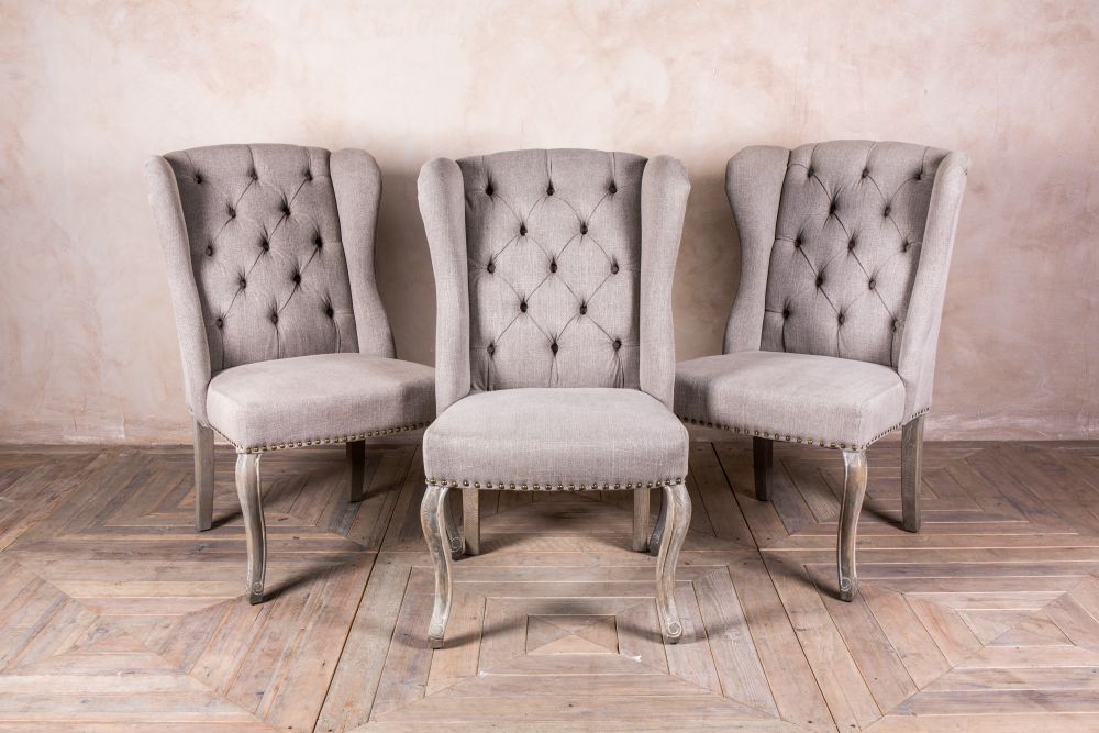 Stone french style dining chairs