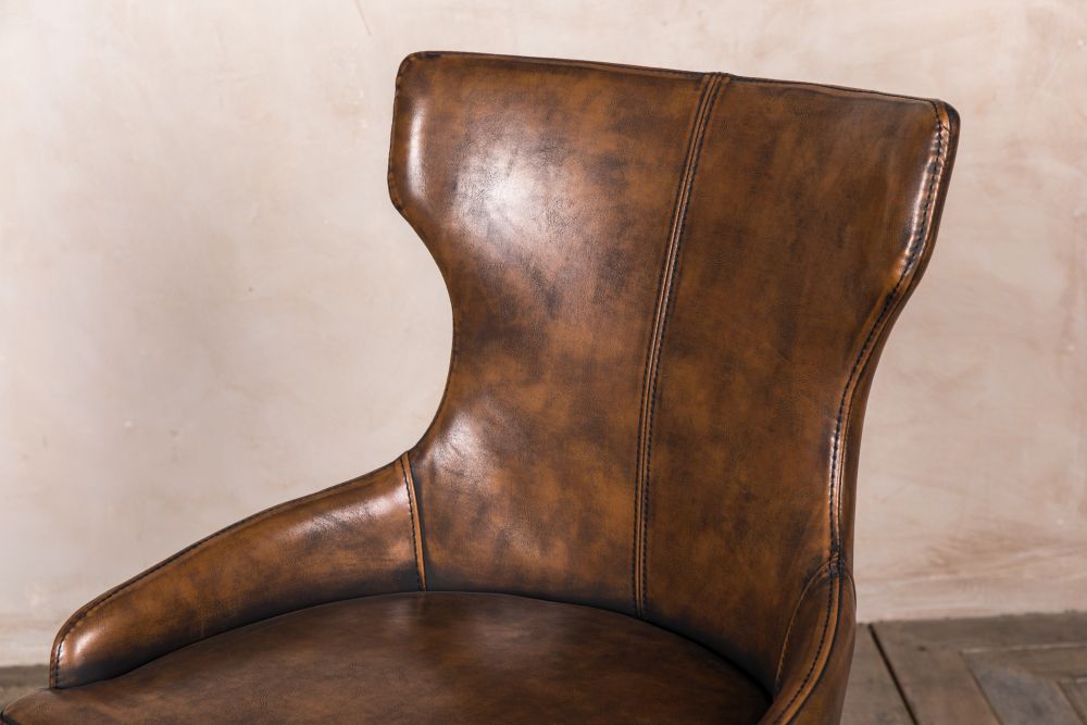 Wingback Dining Chairs The Admiral, Richmond Black Leather Wingback Dining Chair
