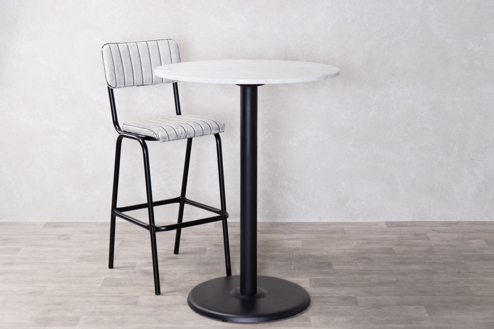 carrera round cafe bar table
