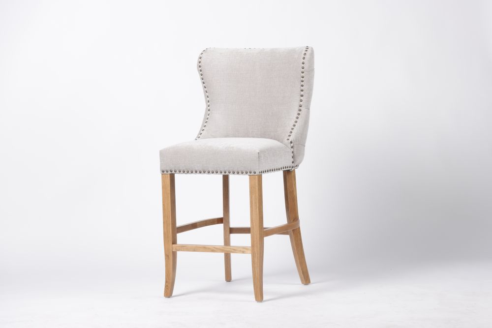 chamonix upholstered fabric bar stool