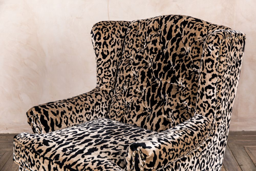Leopard Print Armchair Velvet Pattern, Zebra Print Dining Chairs Uk