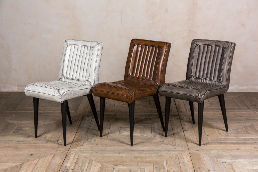 Dino Faux Leather Dining Chairs Peppermill Interiors