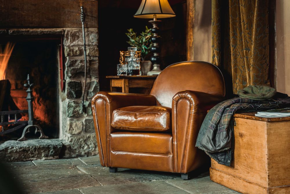 knightley leather armchair