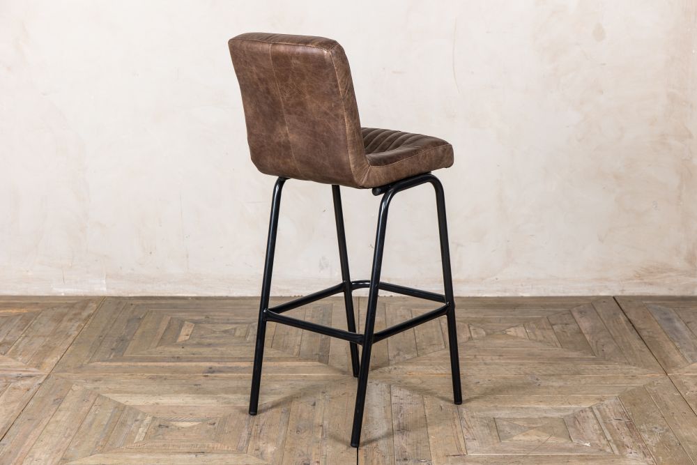 Distressed Leather Bar Stools, Coloured Leather Bar Stools