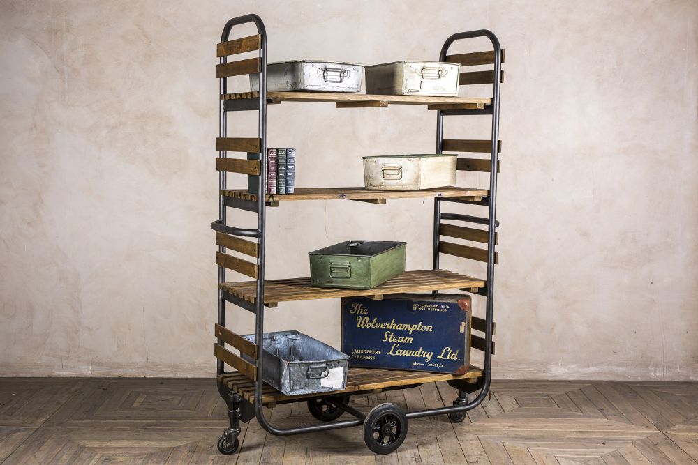 industrial style storage shelves