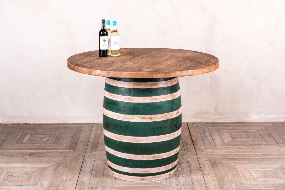 Wooden Keg Table Vintage Barrel, Wooden Keg Barrel Furniture
