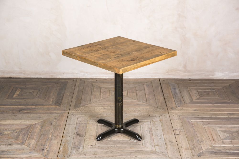 copper top pedestal bistro table