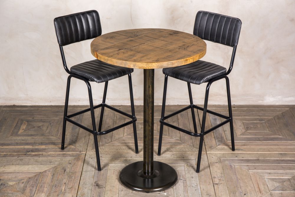 Bistro Pub Table Poseur Height, Round Bar Tables And Chairs