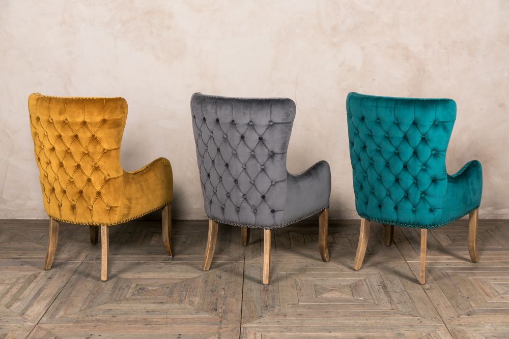 Chamonix velvet carver chair