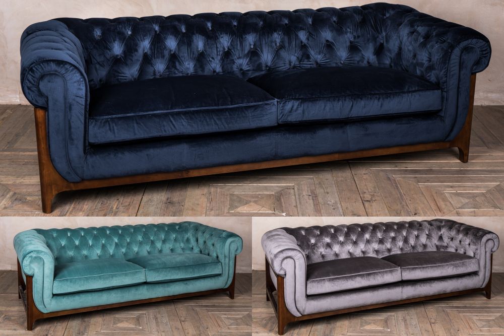 velvet Chesterfield sofa collection