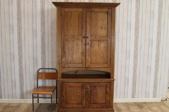 Victorian Kitchen Dresser In Pine Storage Cupboard Country Farmhouse