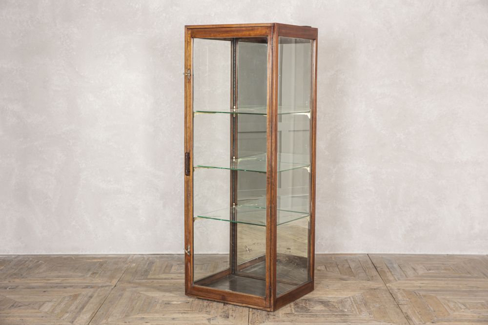 vintage glass display cabinet