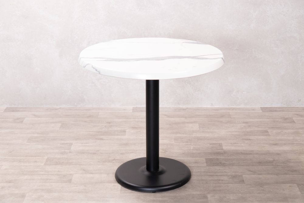 White Marble Round Café Table Range